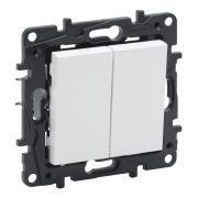   Legrand Niloé Step kettős váltókapcsoló, 10AX, fehér, Legrand  863108