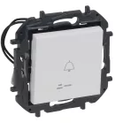   Legrand Niloé Step egypólusú nyomó jelzőfénnyel, csengőjellel, fehér, Legrand  863110B