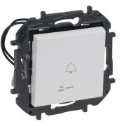   Legrand Niloé Step egypólusú nyomó jelzőfénnyel, csengőjellel, fehér, Legrand  863110B