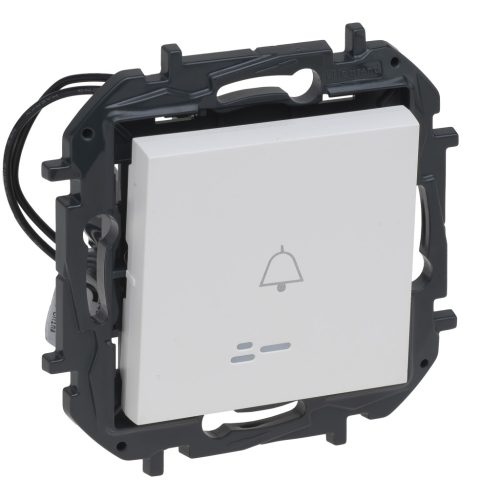 Legrand Niloé Step egypólusú nyomó jelzőfénnyel, csengőjellel, fehér, Legrand  863110B