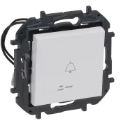   Legrand Niloé Step egypólusú nyomó jelzőfénnyel, csengőjellel, fehér, IP44, Legrand  863110BIP44