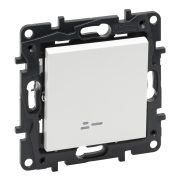   Legrand Niloé Step egypólusú kapcsoló jelzőfénnyel, 10AX, fehér, Legrand  863111