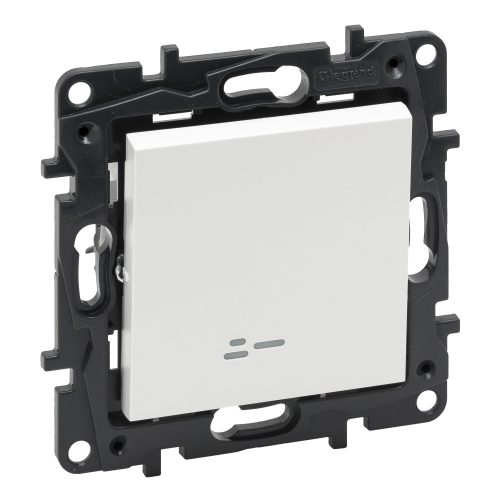 Legrand Niloé Step egypólusú kapcsoló jelzőfénnyel, 10AX, fehér, Legrand  863111