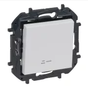   Legrand Niloé Step váltókapcsoló jelzőfénnyel, 10AX, fehér, IP44, Legrand  863116BIP44