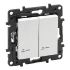   Legrand Niloé Step kettős váltókapcsoló jelzőfénnyel, fehér, Legrand  863118