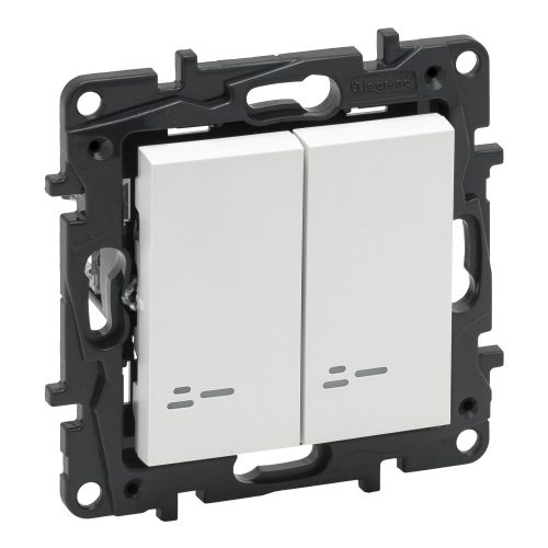 Legrand Niloé Step kettős váltókapcsoló jelzőfénnyel, fehér, Legrand  863118