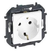   Legrand Niloé Step 2P+F csatlakozóaljzat (rugós), biztonsági zsaluval, fehér, Legrand  863120/863120B