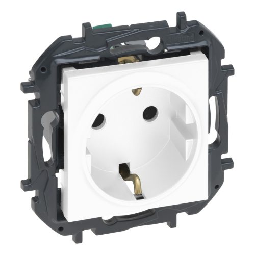 Legrand Niloé Step 2P+F csatlakozóaljzat (rugós), biztonsági zsaluval, fehér, Legrand  863120/863120B