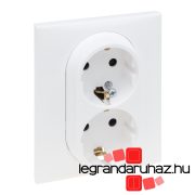   Legrand Niloé Step 2x2P+F csatlakozóaljzat (rugós), biztonsági zsaluval, fehér, Legrand  863122