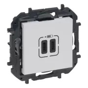   Legrand Niloé Step 2xUSB-C töltőaljzat 5V 3A 15W, fehér, Legrand  863139B