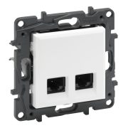   Legrand Niloé Step 2xRJ45 Cat.6A STP aljzat, fehér, Legrand  863170