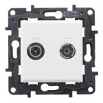 Legrand Niloé Step TV-R-SAT végzáró aljzat (10 dB), fehér, Legrand  863179