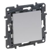   Legrand Niloé Step egypólusú kapcsoló, 10AX, alumínium, Legrand  863301