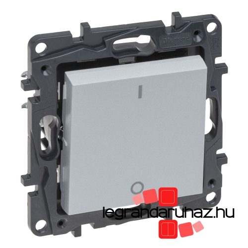 Legrand Niloé Step kétpólusú kapcsoló, 16AX, alumínium, Legrand  863302