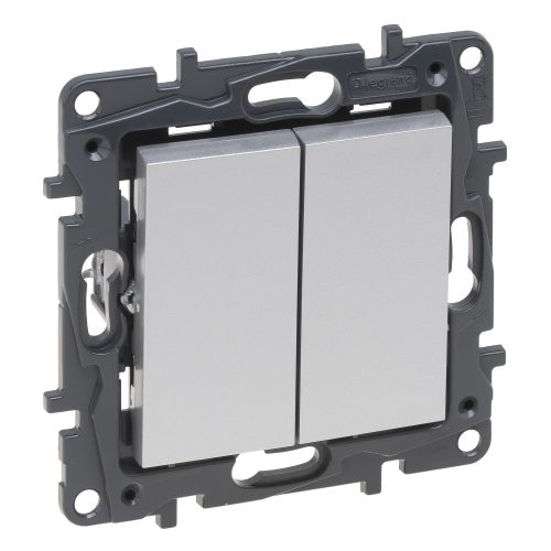 Legrand Niloé Step csillárkapcsoló, 10AX, alumínium, Legrand  863305