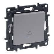   Legrand Niloé Step egypólusú nyomó jelzőfénnyel, csengőjellel, alumínium, Legrand  863310