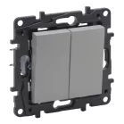   Legrand Niloé Step kettős nyomó, 6A, alumínium, Legrand  863312