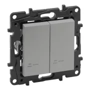   Legrand Niloé Step csillárkapcsoló jelzőfénnyel, 10AX, alumínium, IP44, Legrand  863315IP44