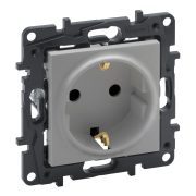   Legrand Niloé Step 2P+F csatlakozóaljzat (csavaros), alumínium, Legrand  863321 / 863321B