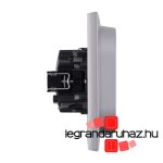Legrand Niloé Step 2x2P+F csatlakozóaljzat (rugós), biztonsági zsaluval, alumínium, Legrand  863322
