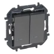   Legrand Niloé Step csillárkapcsoló jelzőfénnyel, 10AX, grafitszürke,   Legrand  863415 / 863415B