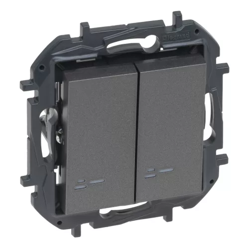 Legrand Niloé Step csillárkapcsoló jelzőfénnyel, 10AX, grafitszürke,   Legrand  863415 / 863415B