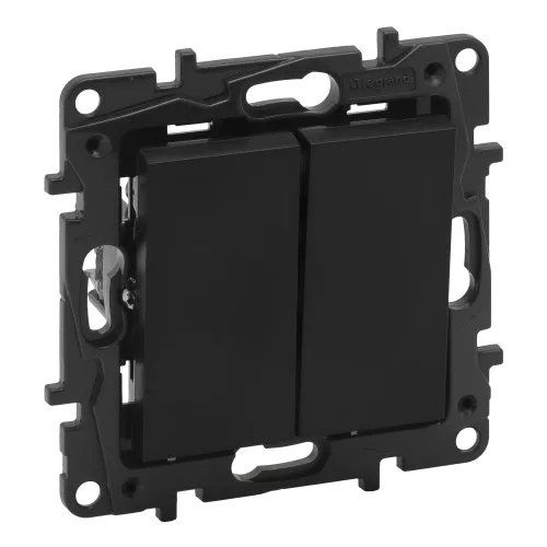 Legrand Niloé Step csillárkapcsoló, 10AX, fekete, IP44, Legrand  863505IP44