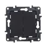 Legrand Niloé Step kettős váltókapcsoló, 10AX, fekete, Legrand  863508