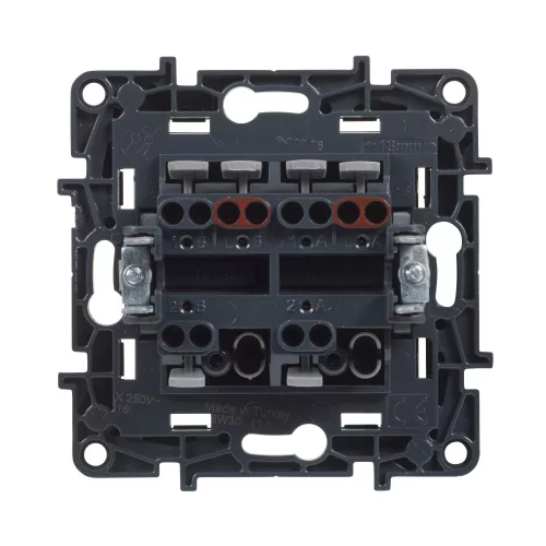 Legrand Niloé Step kettős váltókapcsoló, 10AX, fekete, Legrand  863508