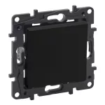 Legrand Niloé Step egypólusú nyomó, 6A, fekete, Legrand  863509
