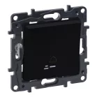   Legrand Niloé Step egypólusú nyomó jelzőfénnyel, csengőjellel, fekete, Legrand  863510