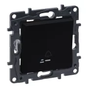   Legrand Niloé Step egypólusú nyomó jelzőfénnyel, csengőjellel, fekete, IP44, Legrand  863510IP44