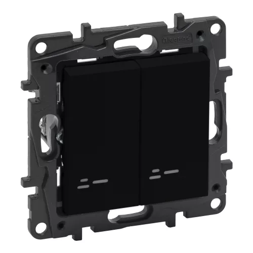 Legrand Niloé Step csillárkapcsoló jelzőfénnyel, 10AX, fekete, IP44, Legrand  863515IP44