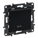 Legrand Niloé Step váltókapcsoló jelzőfénnyel, 10AX, fekete, Legrand  863516
