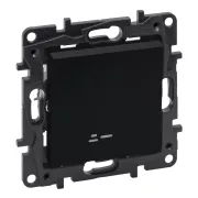   Legrand Niloé Step váltókapcsoló jelzőfénnyel, 10AX, fekete, IP44, Legrand  863516IP44