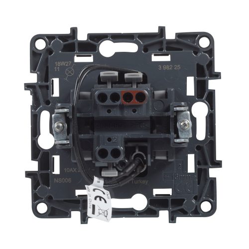 Legrand Niloé Step váltókapcsoló jelzőfénnyel, 10AX, fekete, Legrand  863516