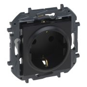   Legrand Niloé Step 2P+F csatlakozóaljzat (csavaros), fekete, Legrand  863521B
