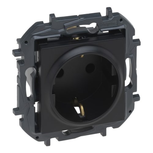 Legrand Niloé Step 2P+F csatlakozóaljzat (csavaros), fekete, Legrand  863521B