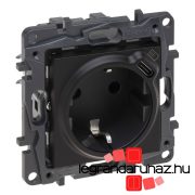   Legrand Niloé Step 2P+F kombinált csatlakozóaljzat + USB-C, (rugós), biztonsági zsaluval, fekete, Legrand  863526
