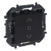   Legrand Niloé Step redőny nyomó (2 állású), 6A, fekete, Legrand  863543B