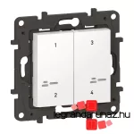 Legrand Niloé Step Netatmo intelligens szcenárió kapcsoló - 4 funkciós, egyedileg programozható, fehér, Legrand 863604