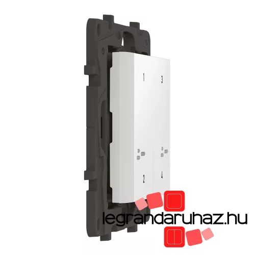 Legrand Niloé Step Netatmo intelligens szcenárió kapcsoló - 4 funkciós, egyedileg programozható, fehér, Legrand 863604