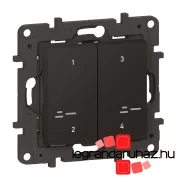   Legrand Niloé Step Netatmo intelligens szcenárió kapcsoló - 4 funkciós, egyedileg programozható, fekete, Legrand 863804