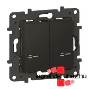   Legrand Niloé Step Netatmo vezeték nélküli kapcsoló - kettős egypólusú, fekete, Legrand 863808