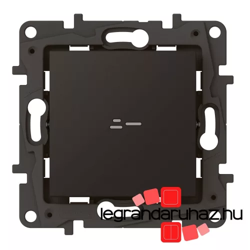 Legrand Niloé Step Netatmo intelligens egypólusú kapcsoló / fényerőszabályzó, fekete, Legrand 863852