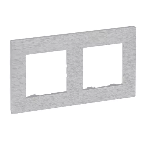 Legrand Niloé Step kettes keret, csiszolt alumínium, Legrand  863892