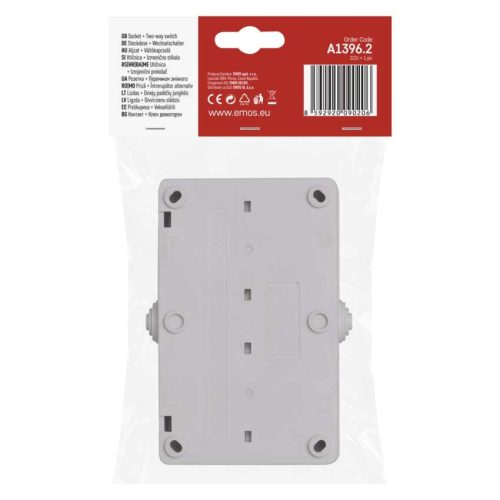 EMOS A1396.2, Aljzat és váltókapcsoló IP44 SCHUKO