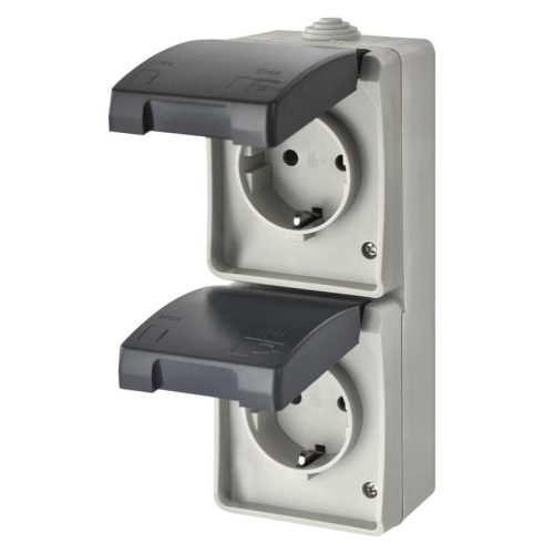 EMOS A1396-3, EMOS fali aljzat, dupla IP44 SCHUKO