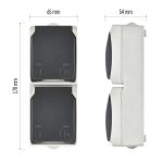 EMOS A1396-3, EMOS fali aljzat, dupla IP44 SCHUKO