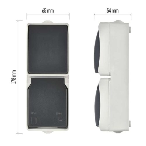 EMOS A1396-4, EMOS Aljzat és váltókapcsoló IP44 SCHUKO